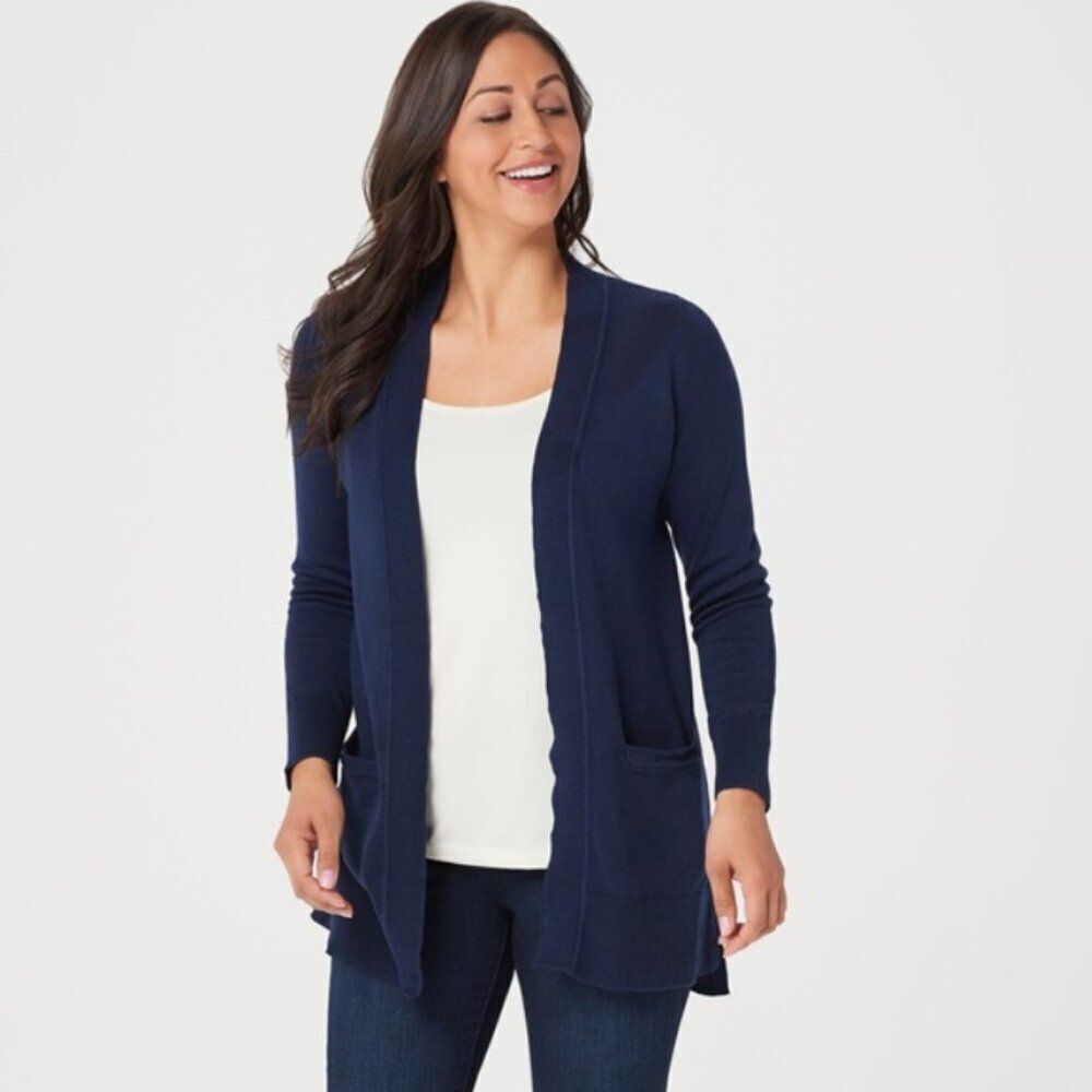 NWOT Isaac Mizrahi Live! Essentials Open Front Cardigan | Size M